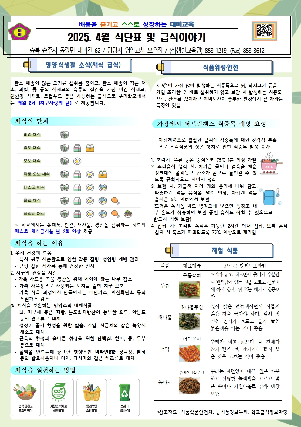 2025. 4월 식단표 및 급식이야기 001